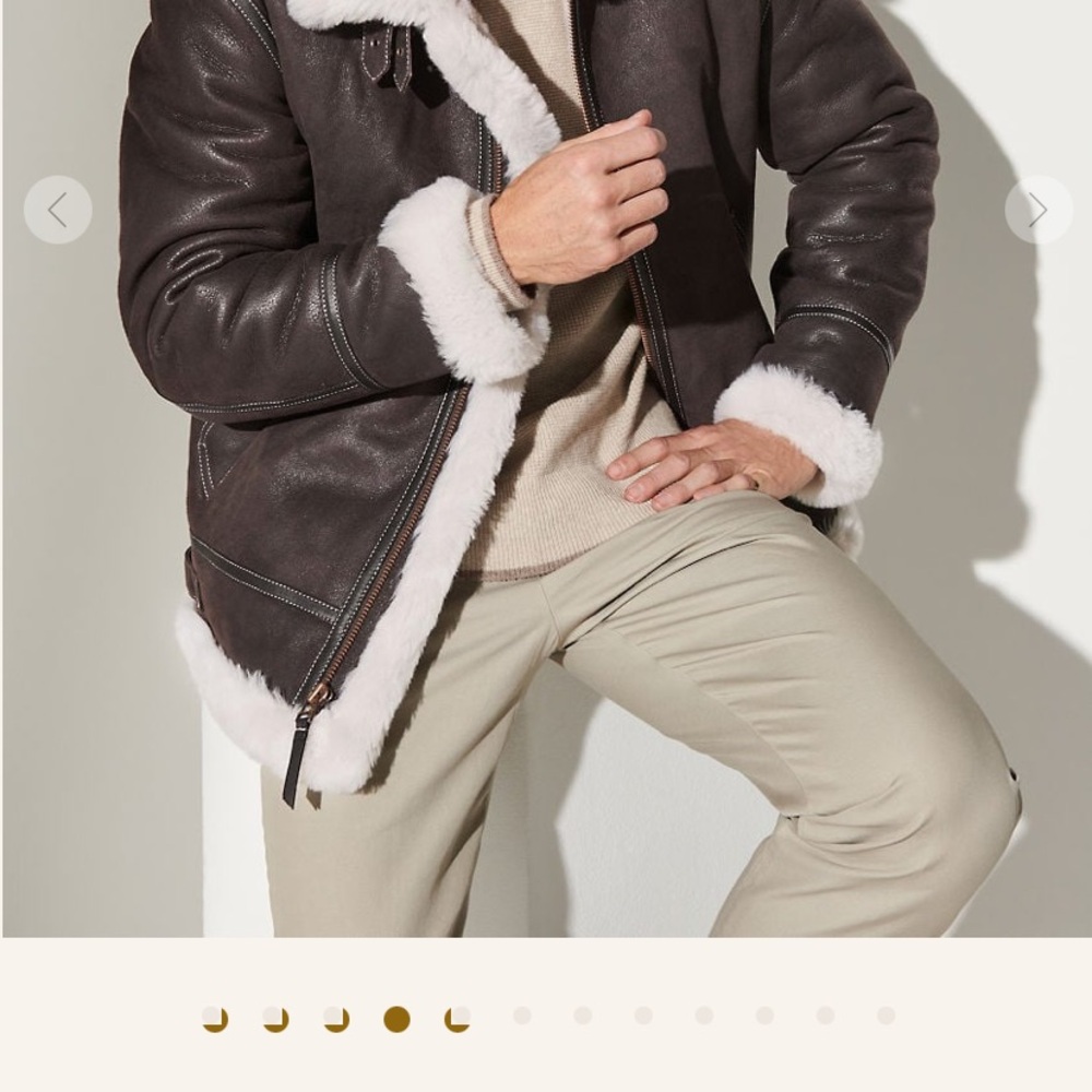 Overland Classic Sheepskin B-3 Bomber Jacket - Picture 8 of 8